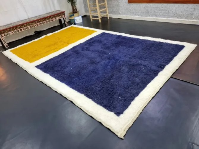 Moroccan blue rug