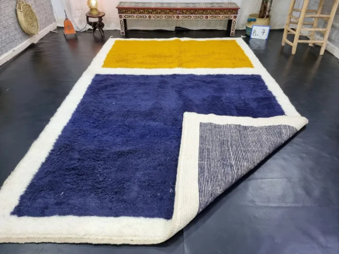 Moroccan blue rug