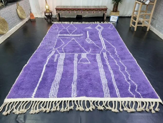 Violet Abstract Rug