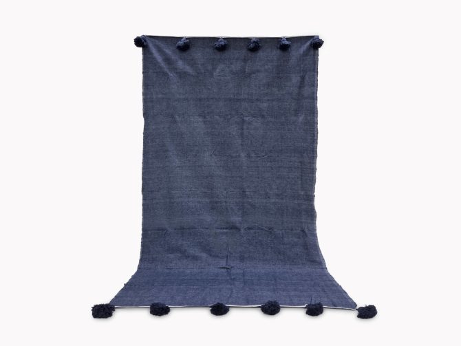 mororccan blanket grey steel blue