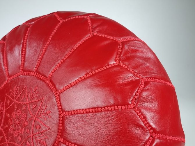 mororccan pouf red
